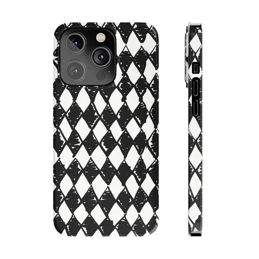 Slim Phone Case — Black & White Marquis