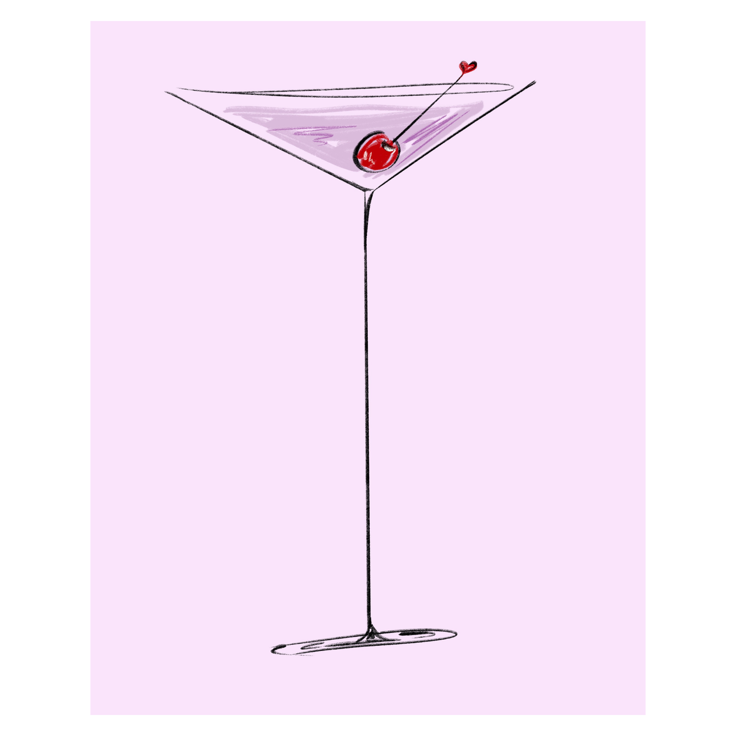 Cherry Martini Art Print (Digital Download, 8x10)
