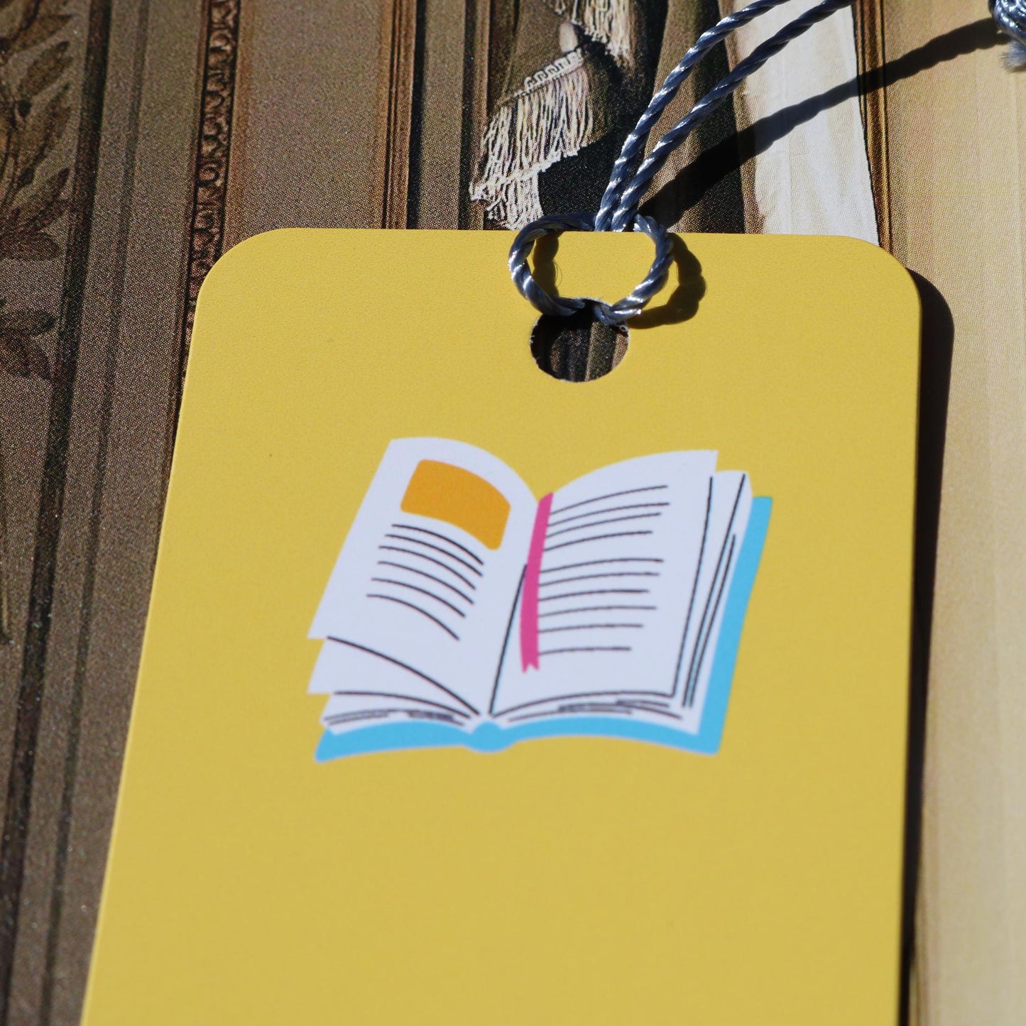 Book Club Bookmark with Tassel - 2"x6" Rounded Edge Paper Bookmark