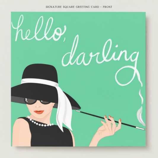 Hello Darling Greeting Card