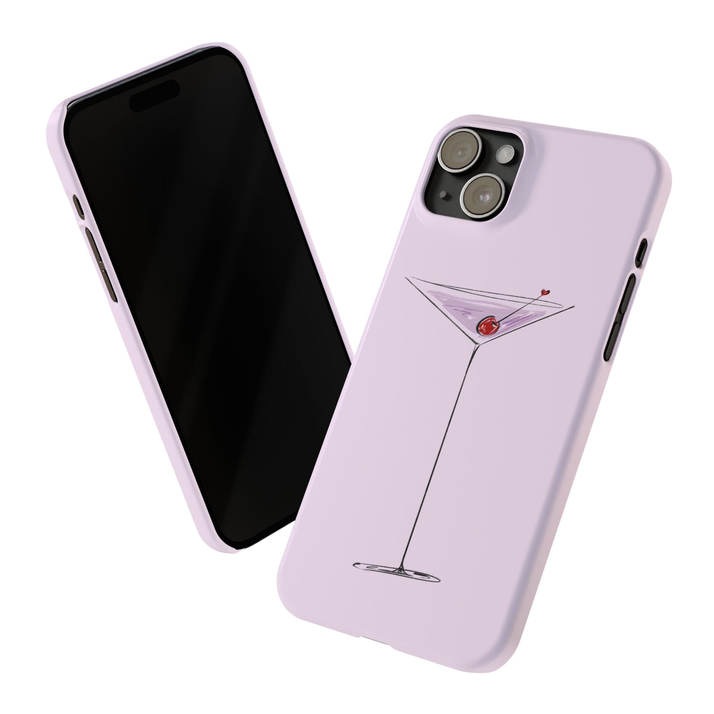 Slim Phone Case — Lavender Cherry Martini