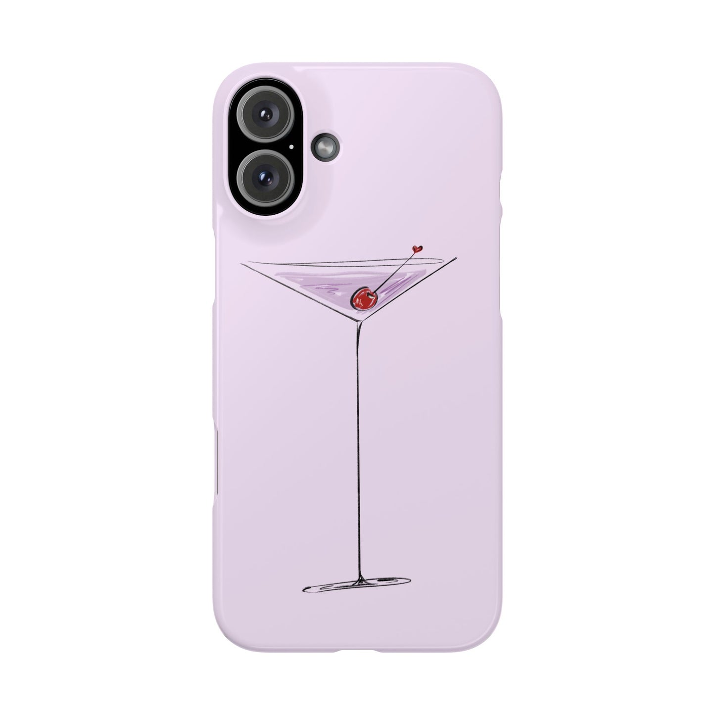 Slim Phone Case — Lavender Cherry Martini