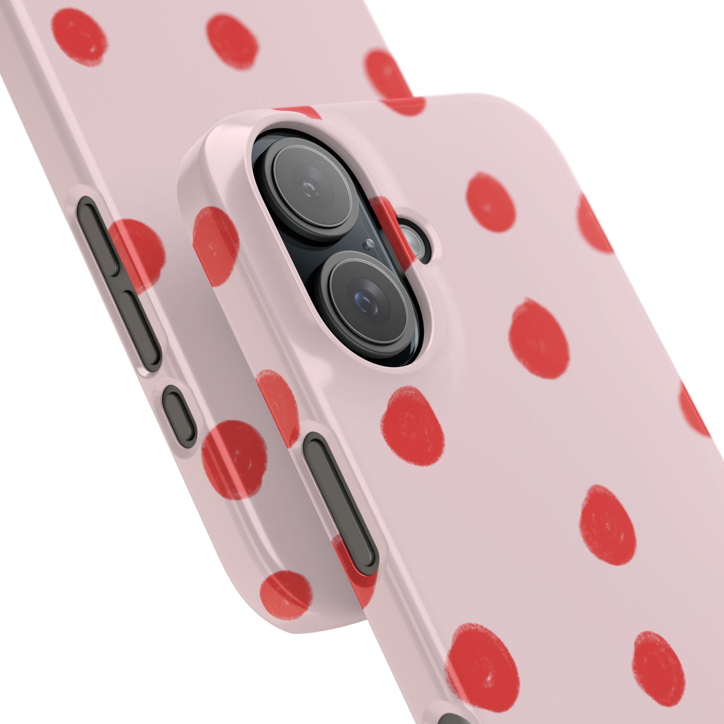 Slim Phone Case — Pink and Red Polka Dots