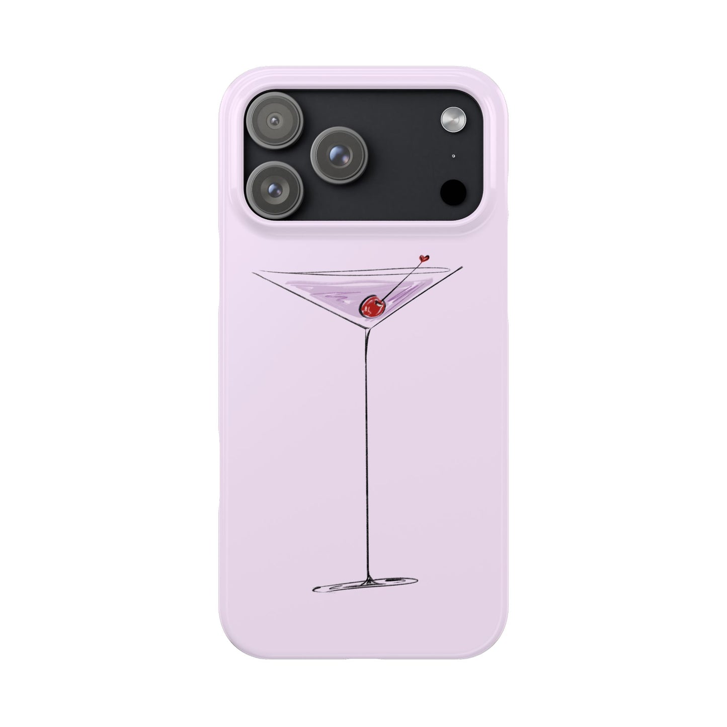 Slim Phone Case — Lavender Cherry Martini
