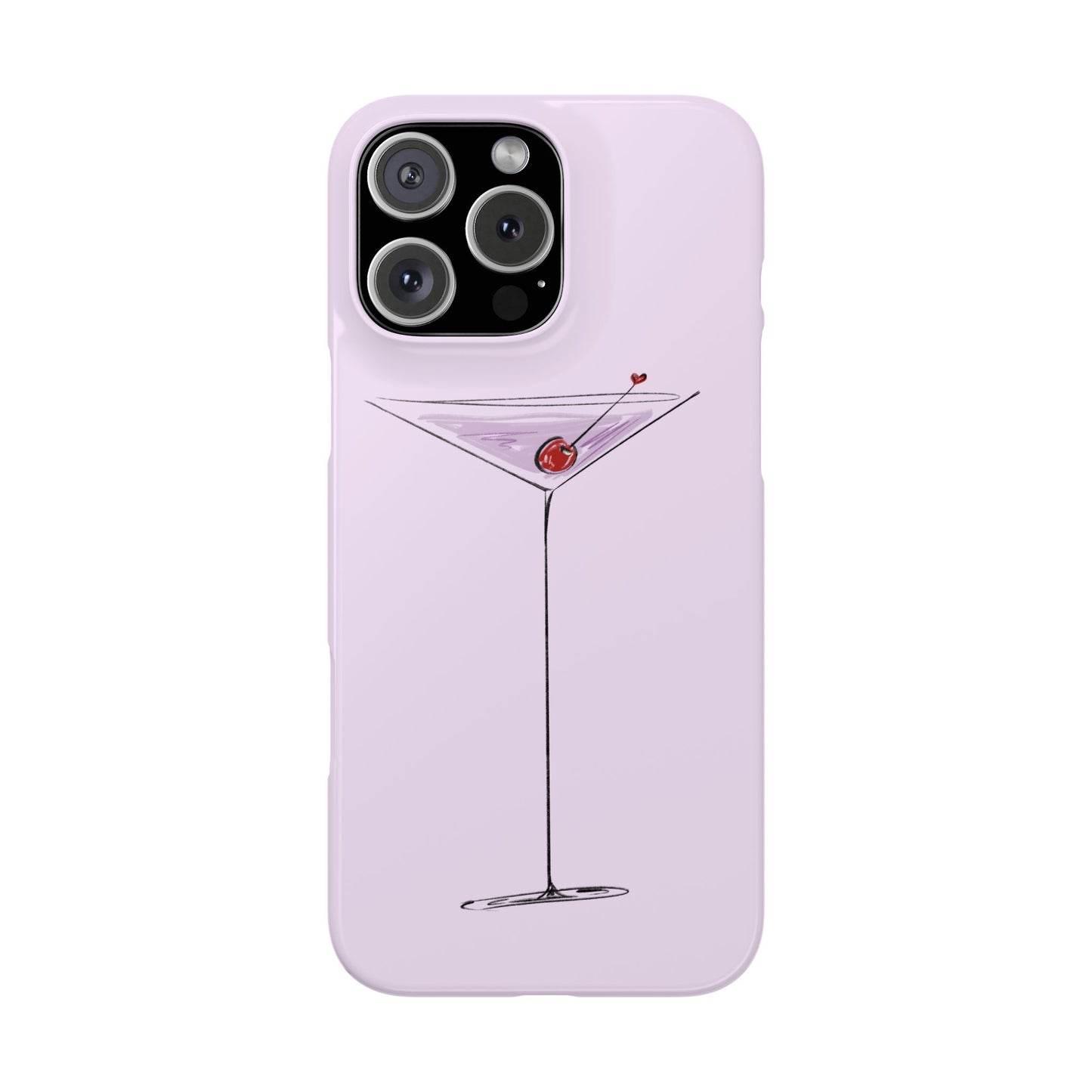 Slim Phone Case — Lavender Cherry Martini