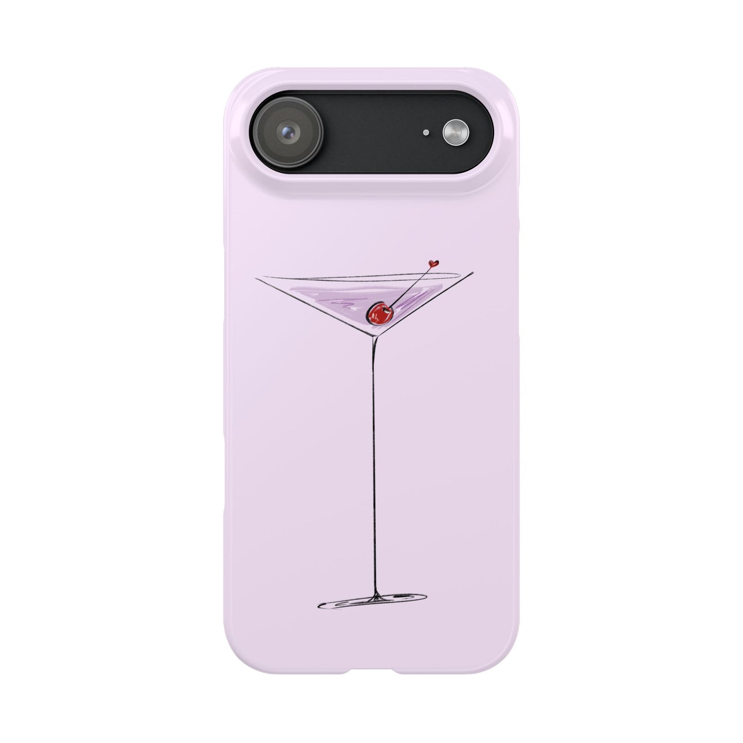 Slim Phone Case — Lavender Cherry Martini