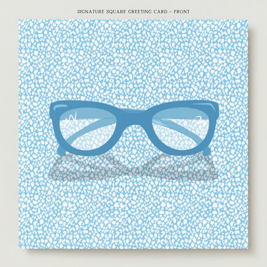 Blue Frames Greeting Card