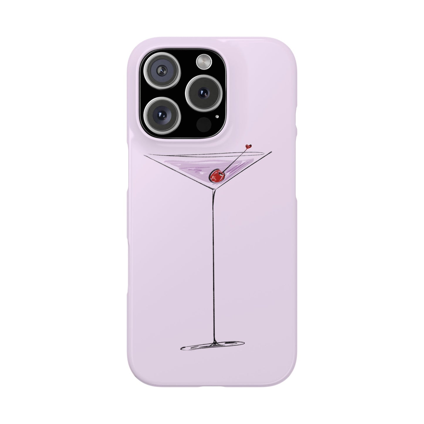 Slim Phone Case — Lavender Cherry Martini