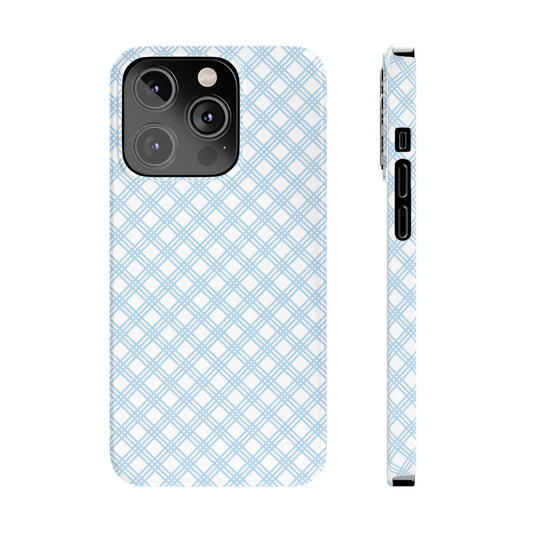 Slim Phone Case — Blue Lattice