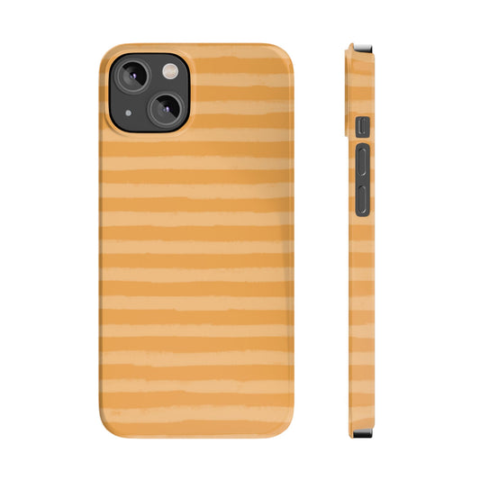 Slim Phone Case — Orange Stripes