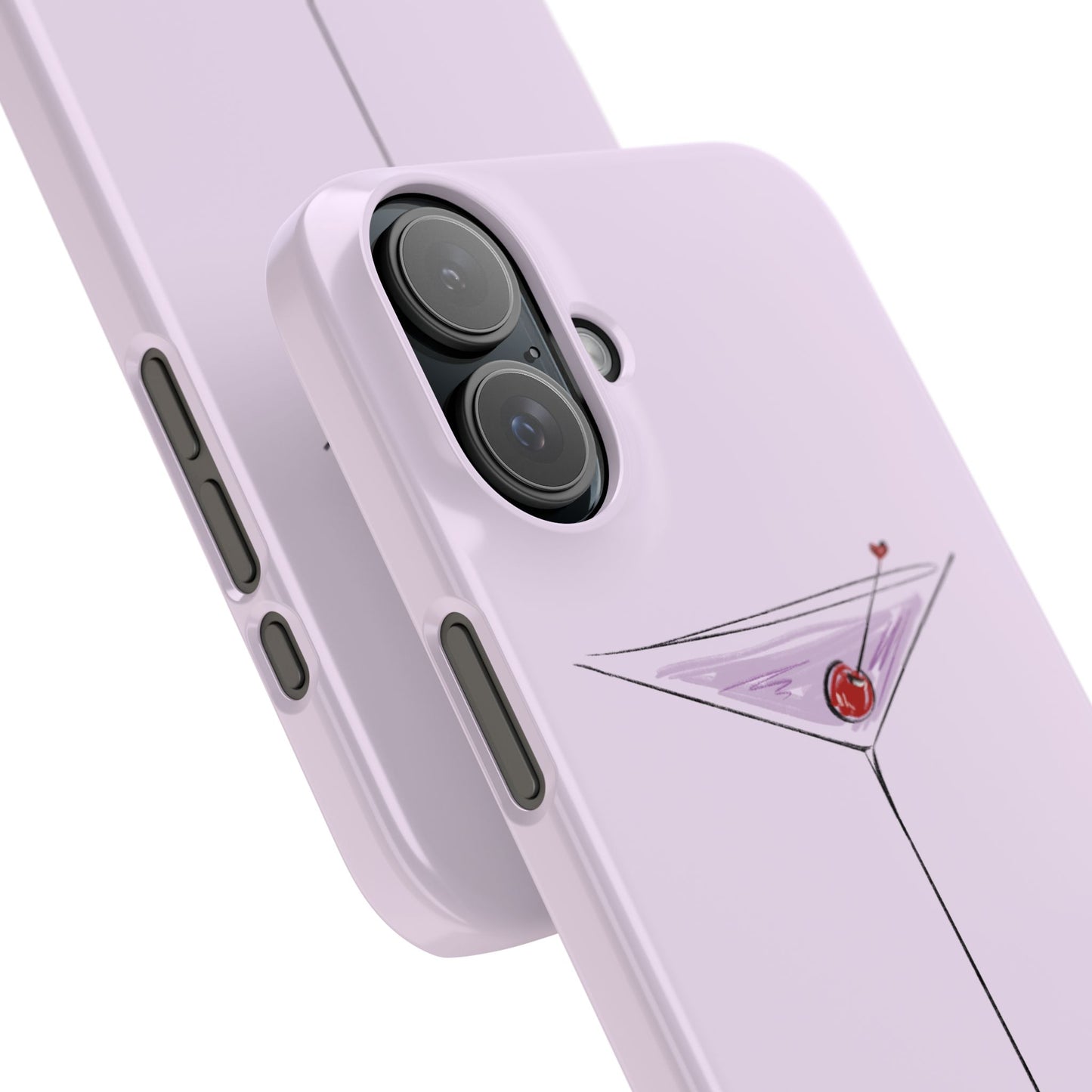 Slim Phone Case — Lavender Cherry Martini