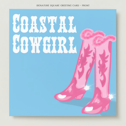 Coastal Cowgirl Greeting Card