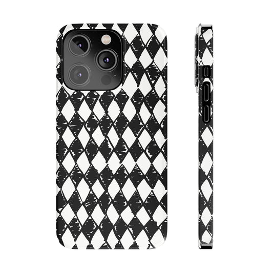 Slim Phone Case — Black & White Marquis