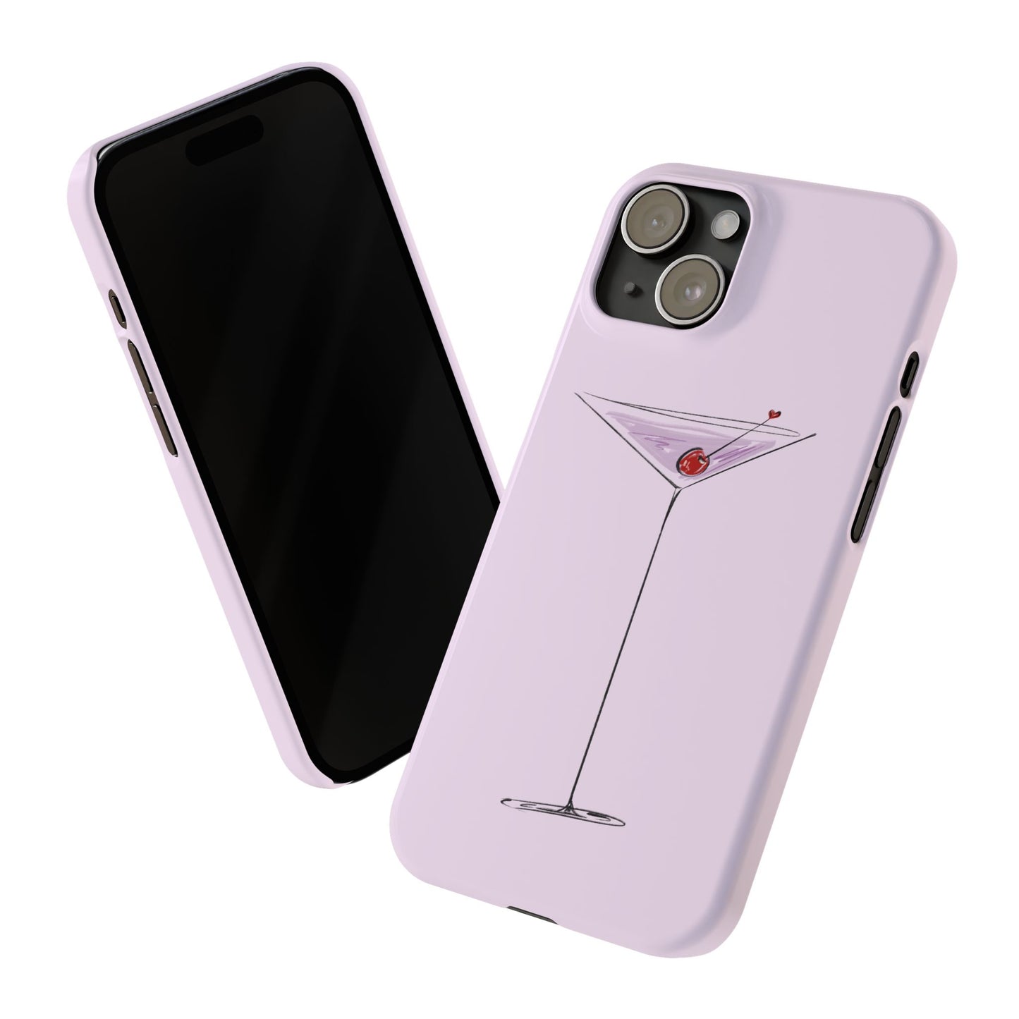 Slim Phone Case — Lavender Cherry Martini