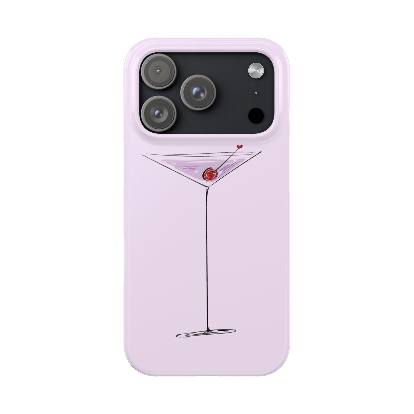 Slim Phone Case — Lavender Cherry Martini
