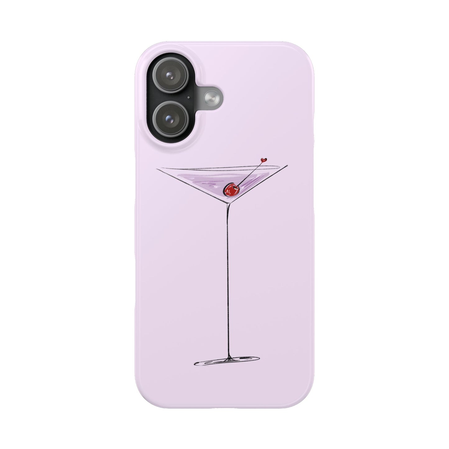 Slim Phone Case — Lavender Cherry Martini