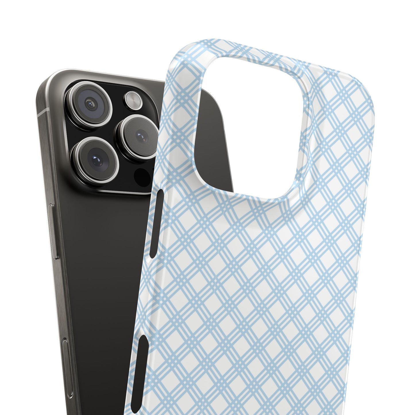Slim Phone Case — Blue Lattice