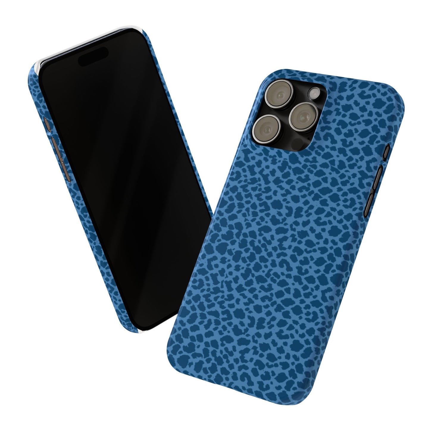 Slim Phone Case — Blue Leopard