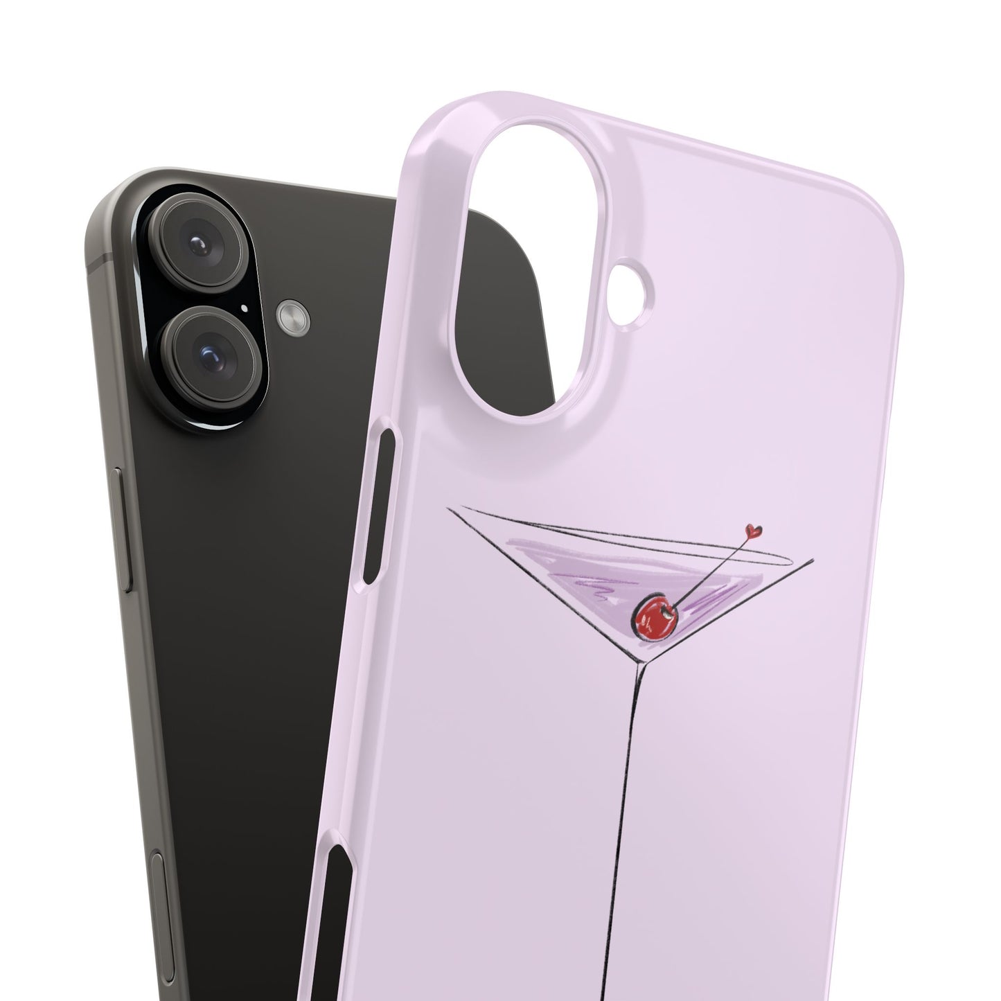 Slim Phone Case — Lavender Cherry Martini
