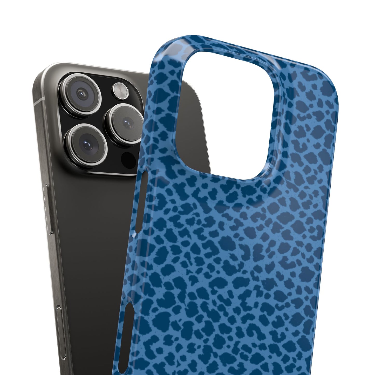 Slim Phone Case — Blue Leopard