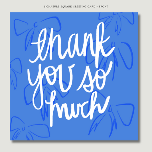 Thank You Bows Greeting Card