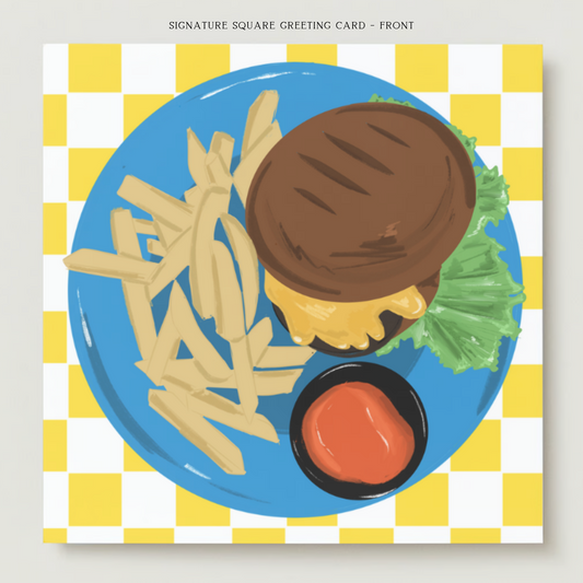 Burger and Fries Greeting Card