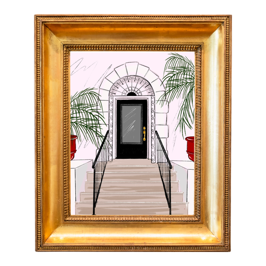 Pink Palms Art Print (Digital Download, 8x10)