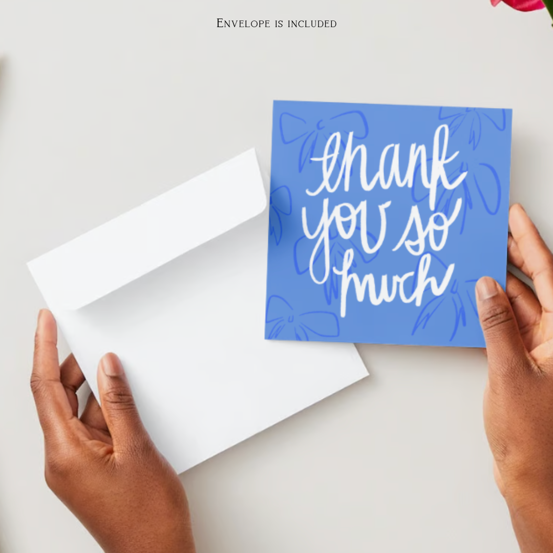 Thank You Bows Greeting Card