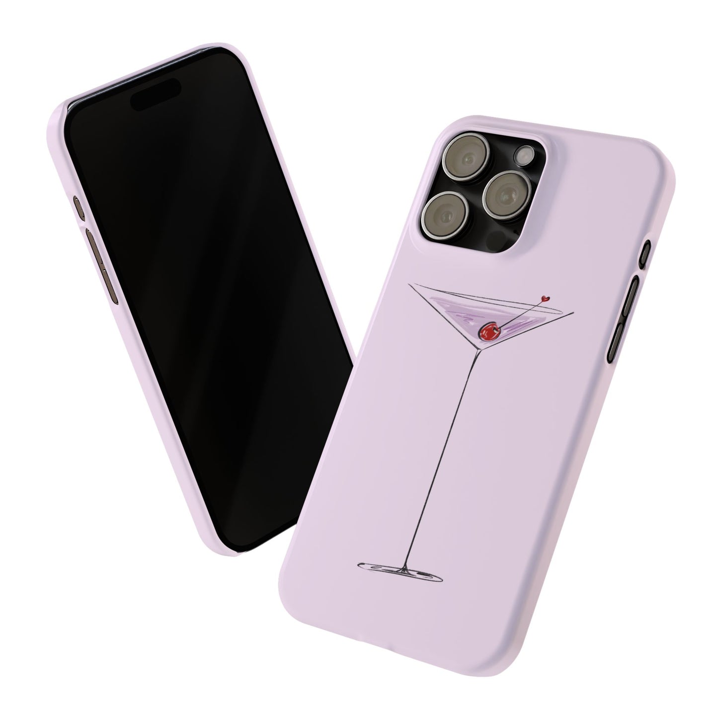 Slim Phone Case — Lavender Cherry Martini