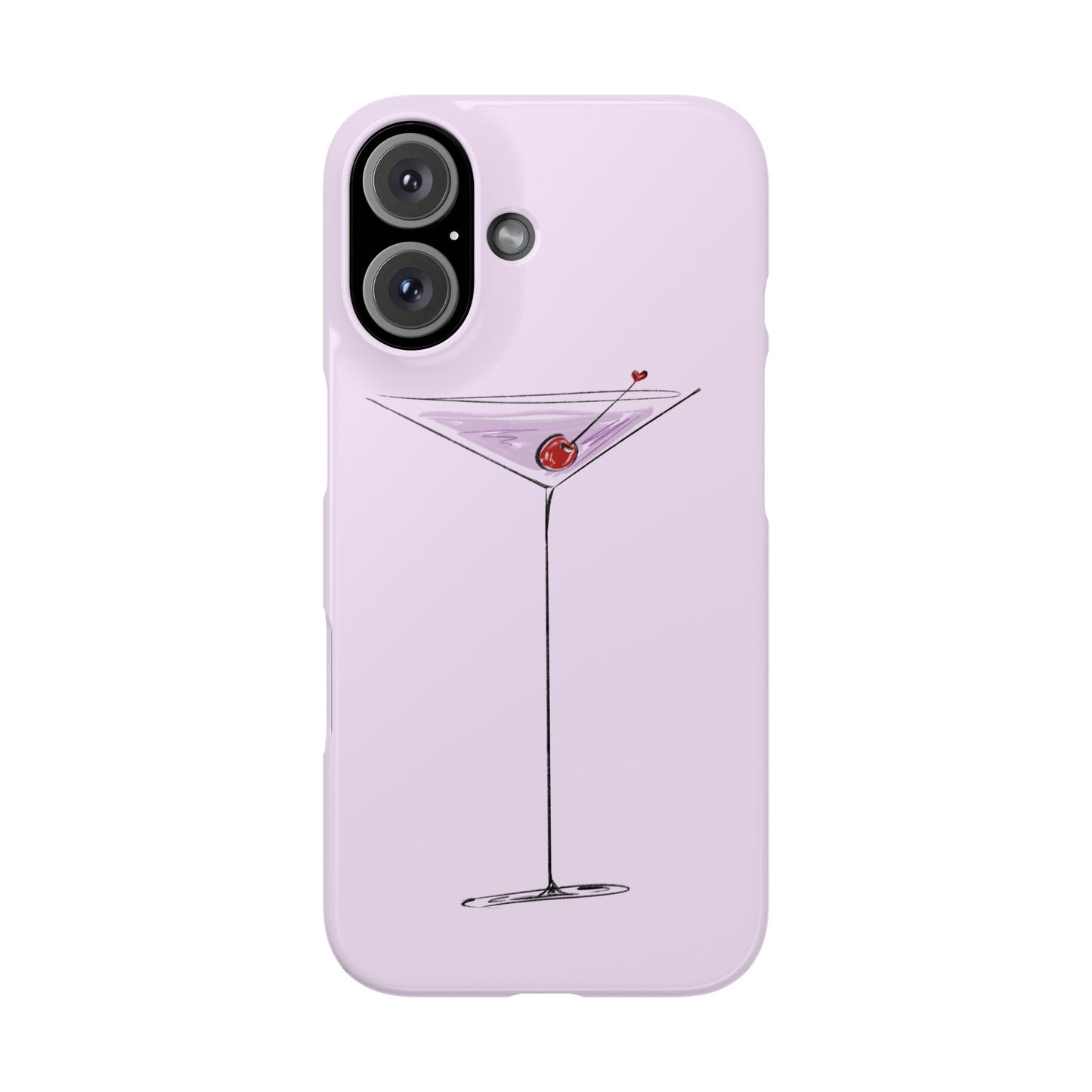 Slim Phone Case — Lavender Cherry Martini