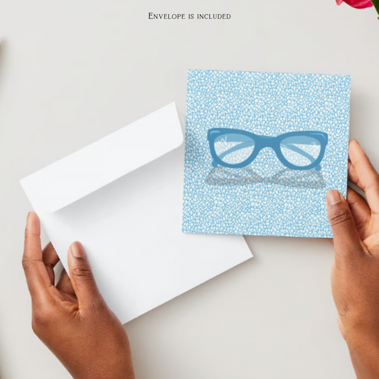 Blue Frames Greeting Card