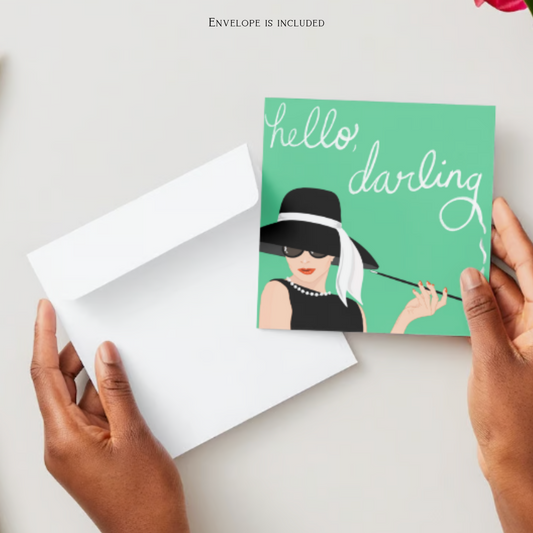 Hello Darling Greeting Card