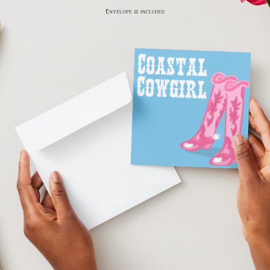 Coastal Cowgirl Greeting Card