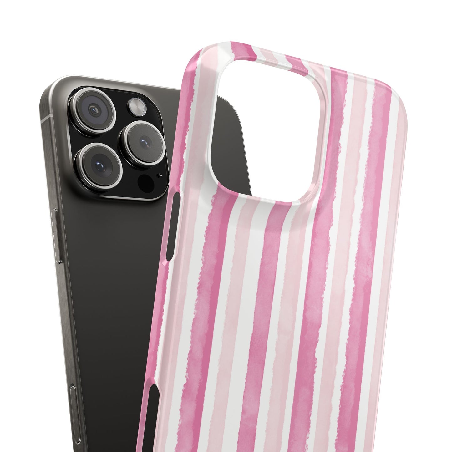 Slim Phone Case — Pink Stripes