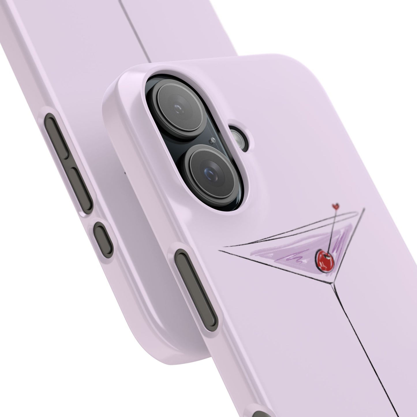 Slim Phone Case — Lavender Cherry Martini