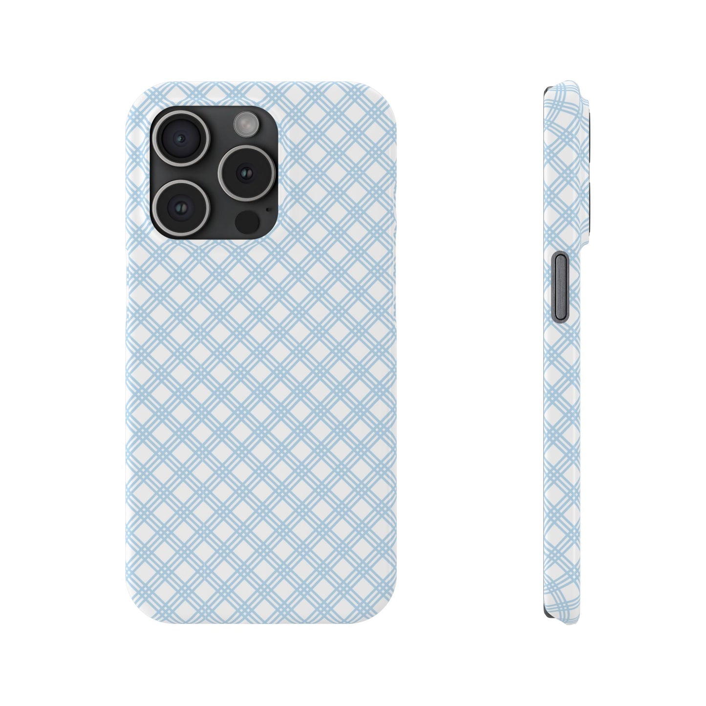 Slim Phone Case — Blue Lattice