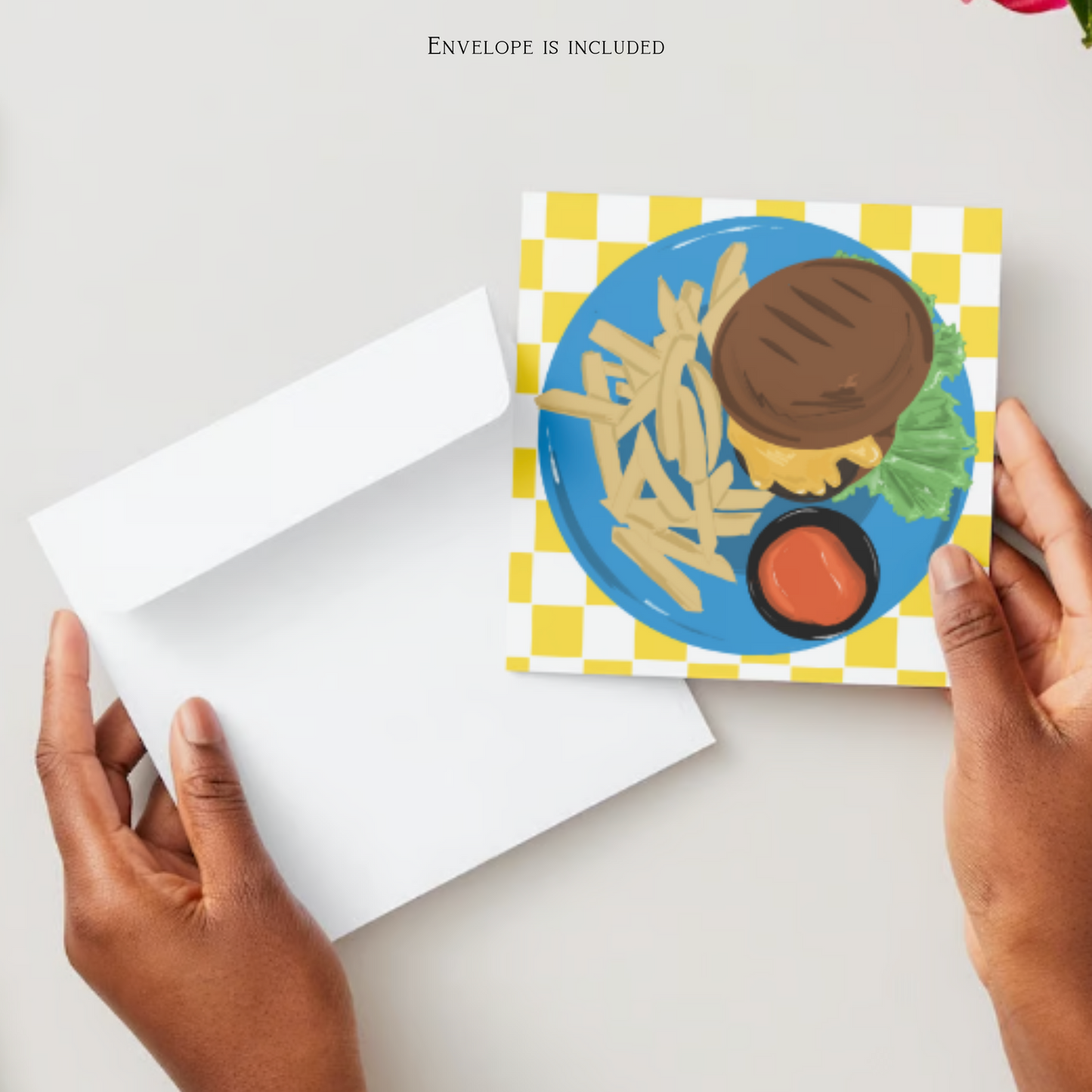 Burger and Fries Greeting Card