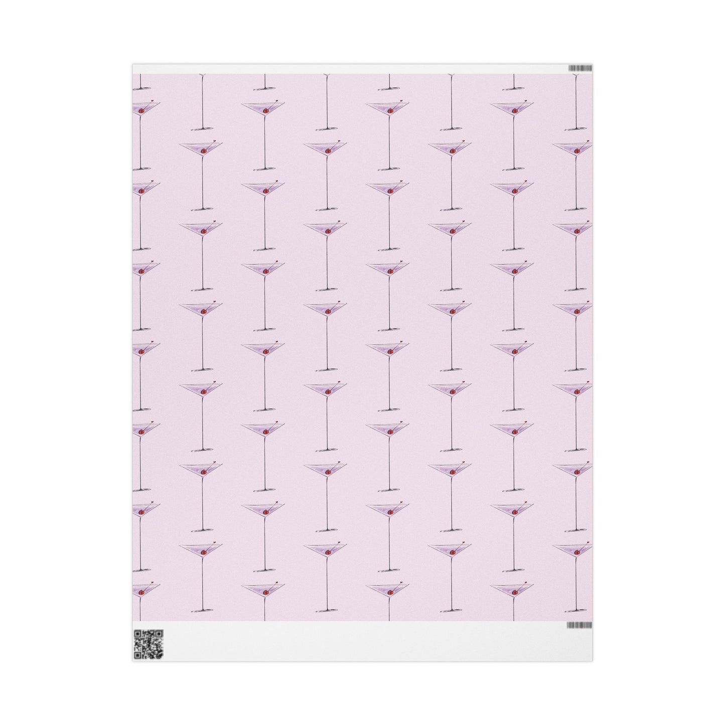 Lavender Cherry Martini Wrapping Paper