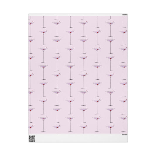 Lavender Cherry Martini Wrapping Paper