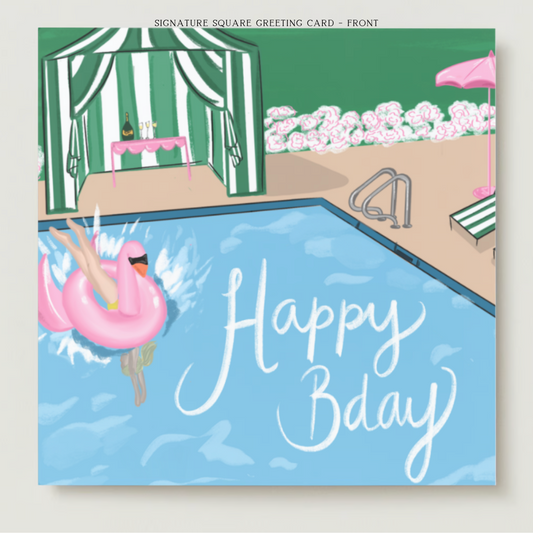 Birthday Pool Day Greeting Card