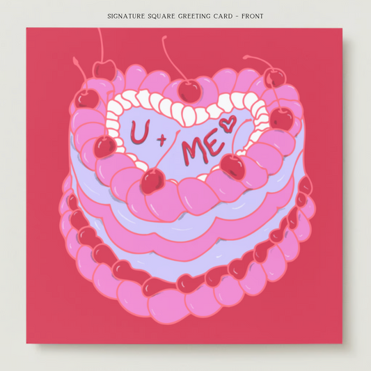 U + ME Cake Greeting Card