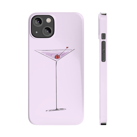 Slim Phone Case — Lavender Cherry Martini