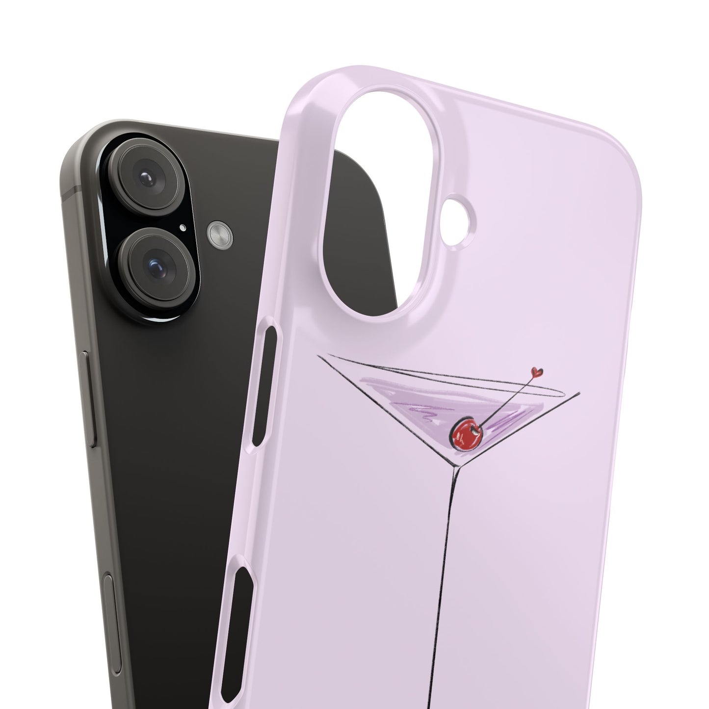 Slim Phone Case — Lavender Cherry Martini
