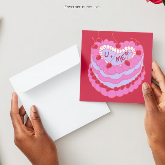 U + ME Cake Greeting Card