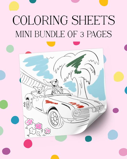 Hollywood Dogs Coloring Pages: Fun Art for Adults & Kids (Digital Download)