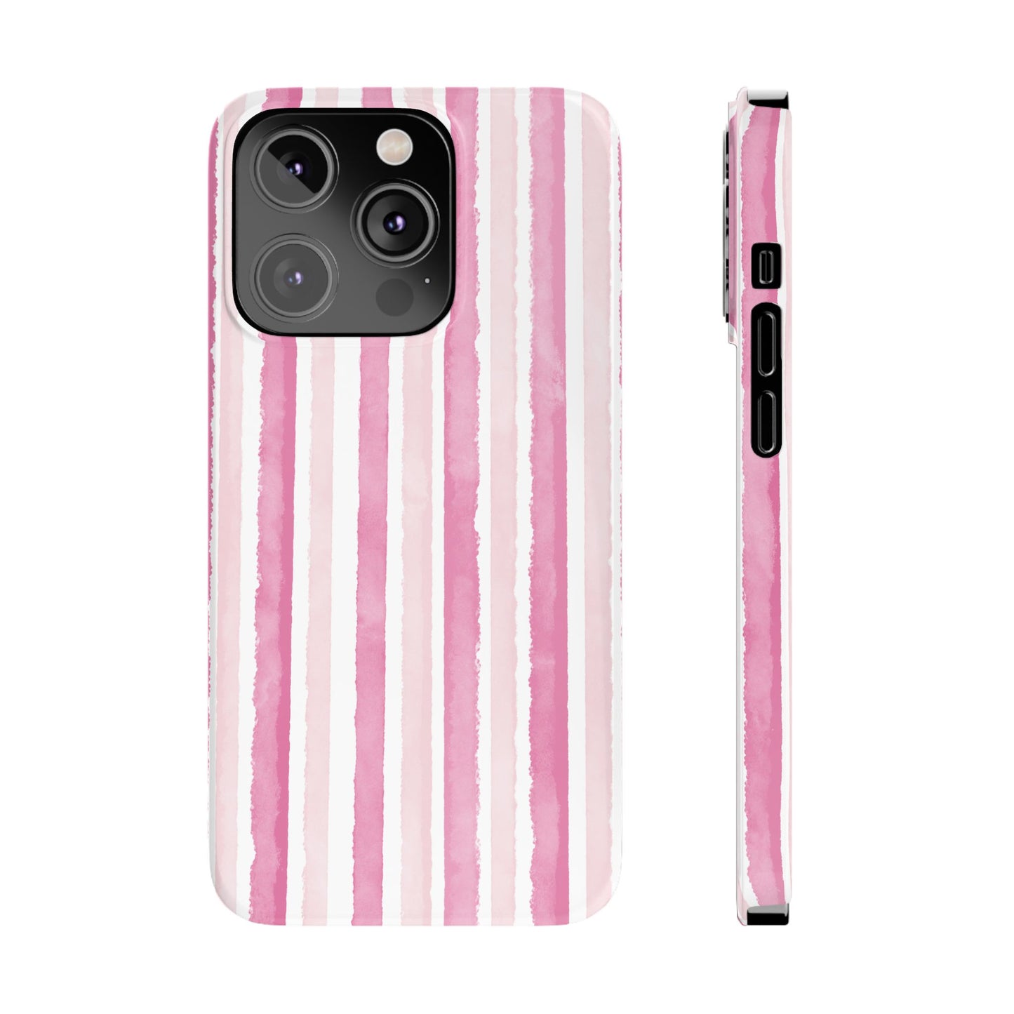 Slim Phone Case — Pink Stripes