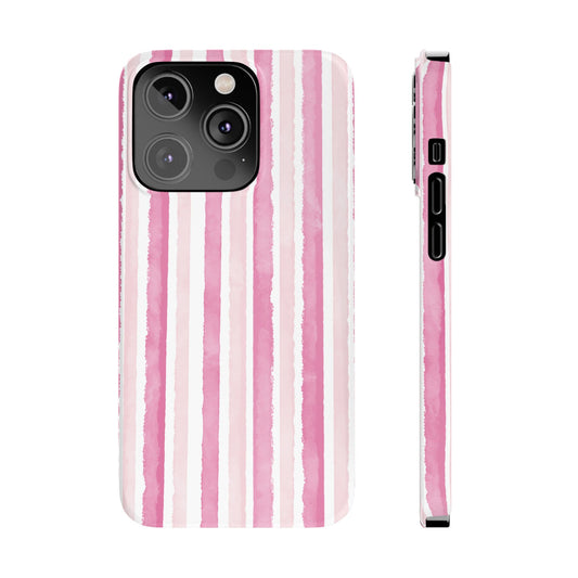 Slim Phone Case — Pink Stripes