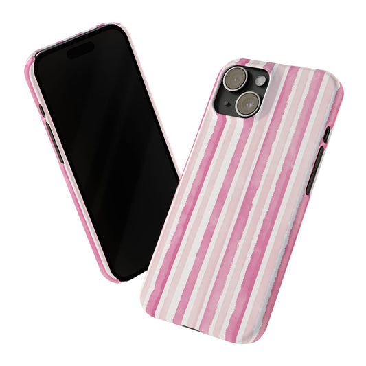 Slim Phone Case — Pink Stripes