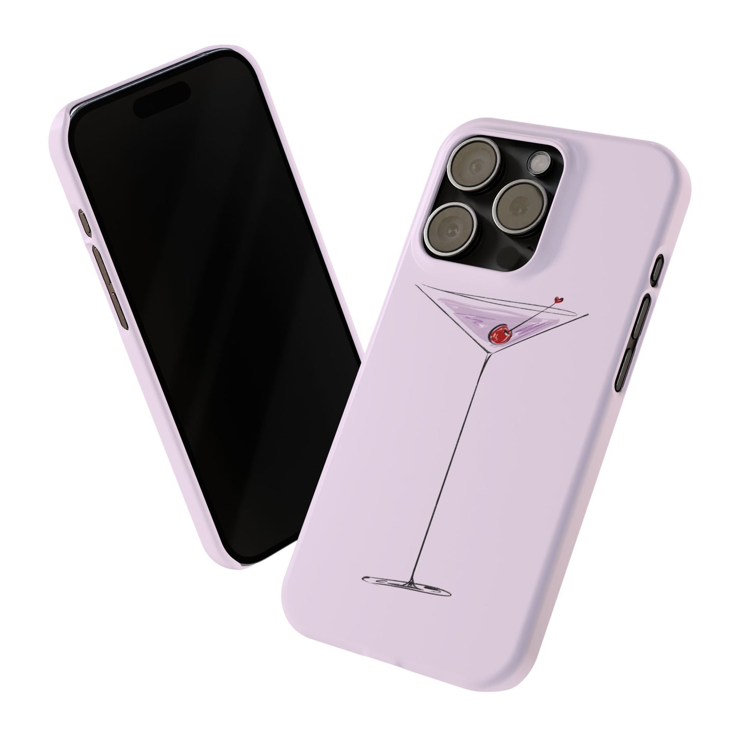 Slim Phone Case — Lavender Cherry Martini