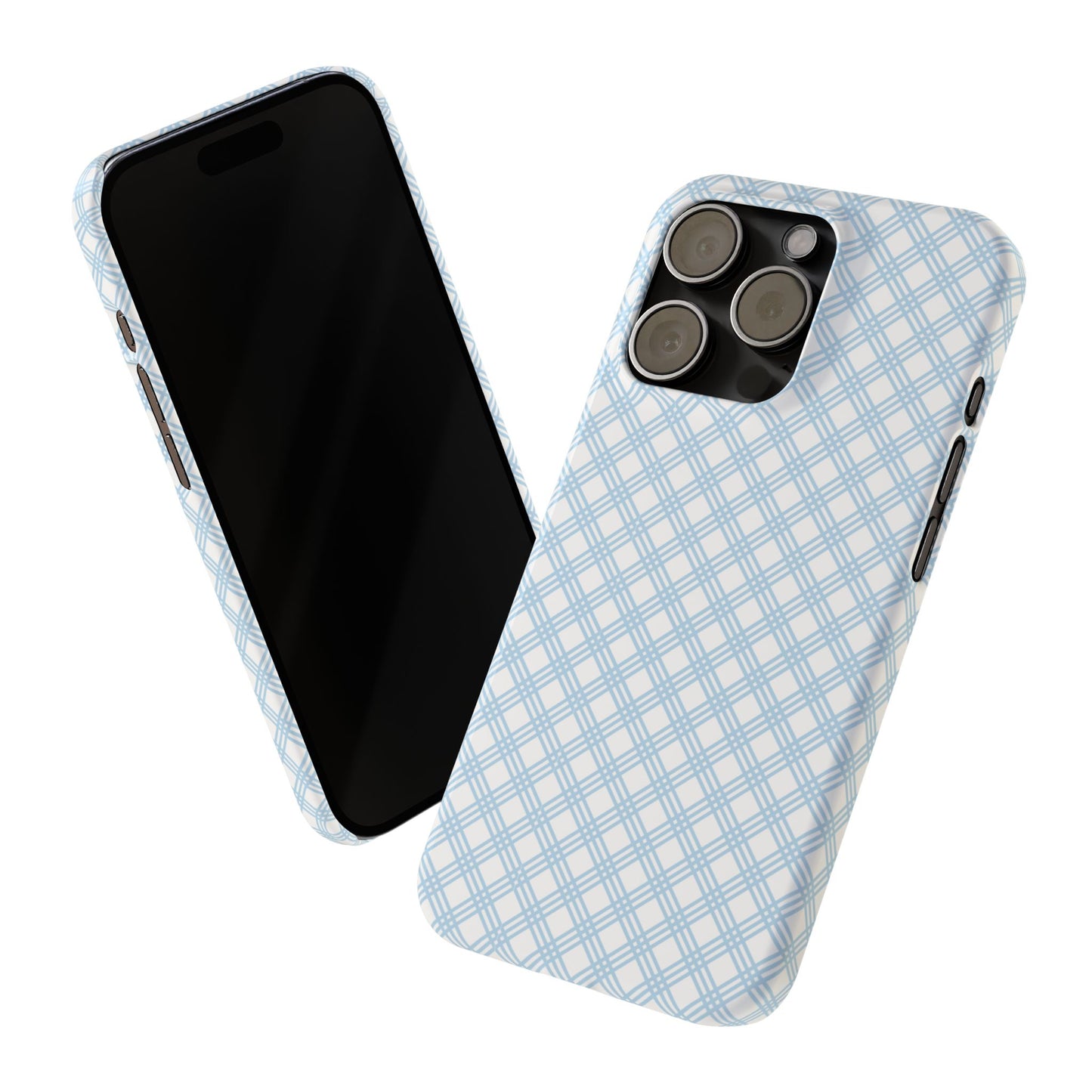 Slim Phone Case — Blue Lattice